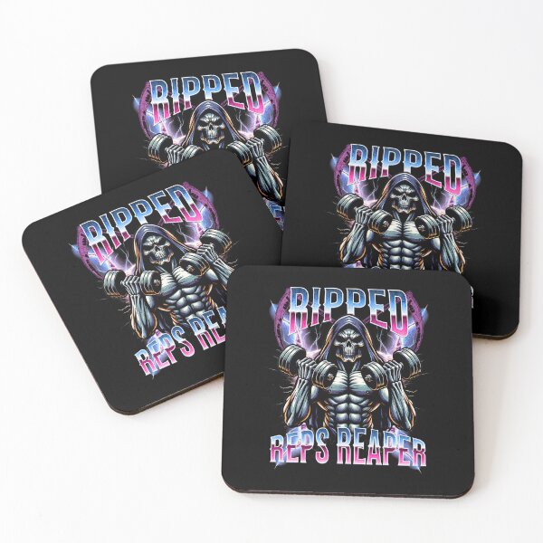 Item preview, Ripped Reps Reaper Halloween Gym and Fitness designed and sold by Iron Madness.
