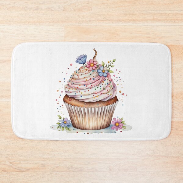 Artikelvorschau, Aquarell Cupcake entworfen und verkauft von BassHeadMomma.