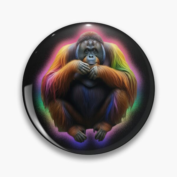 Item preview, rainbow Orangutan designed and sold by LevonsCrazyArt.