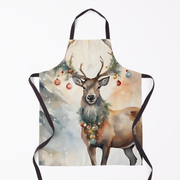 Item preview, Christmas Reindeer Winter Scene Watercolor Design designed and sold by Tammy Marie Russell.