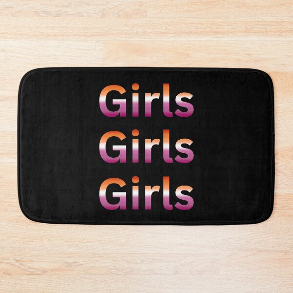 Item preview, Girls Girls Girls - Lesbian Typography, Lesbian Pride Flag Colors designed and sold by Travelslightly.