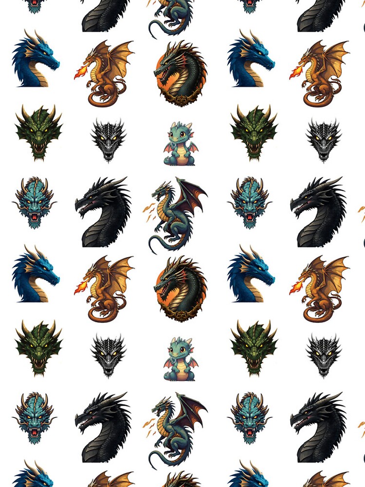 Thumbnail 4 of 4, iPhone Case, Dragons Sticker Set designed and sold by OutLoudDesigns.