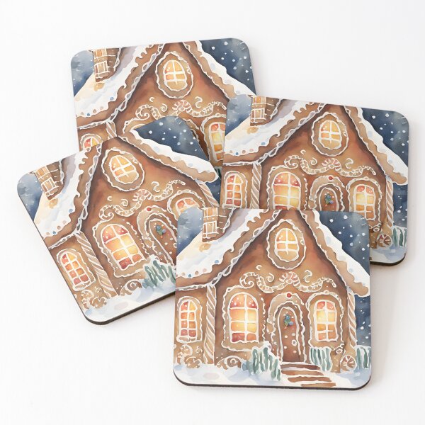 Item preview, Christmas Gingerbread House Watercolor Design designed and sold by Tammy Marie Russell.
