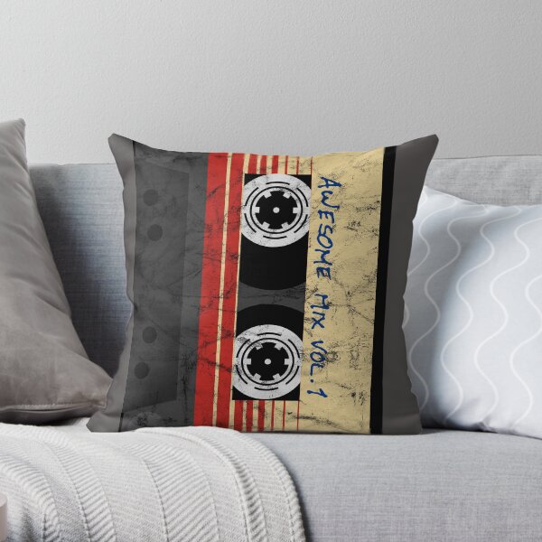 Vintage Awesome Mixtape Vol. 1 Throw Pillow