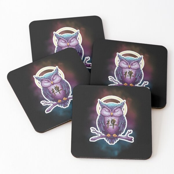 Item preview, Zen Meditation Buddhism Buddhist Owl 2 designed and sold by Psycho-Crazy.