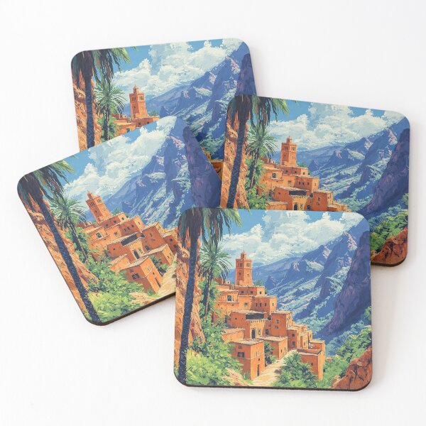 Item preview, Sunlit Moroccan Village in the Mountains designed and sold by DiShepherd.