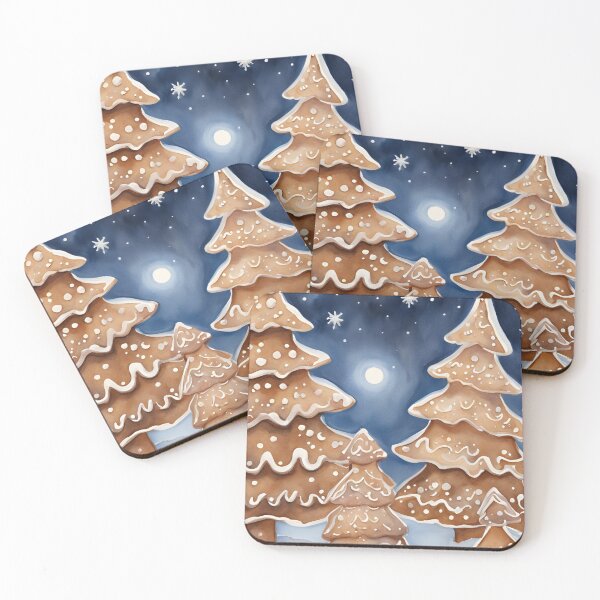 Item preview, Christmas Gingerbread Trees Watercolor Design designed and sold by Tammy Marie Russell.