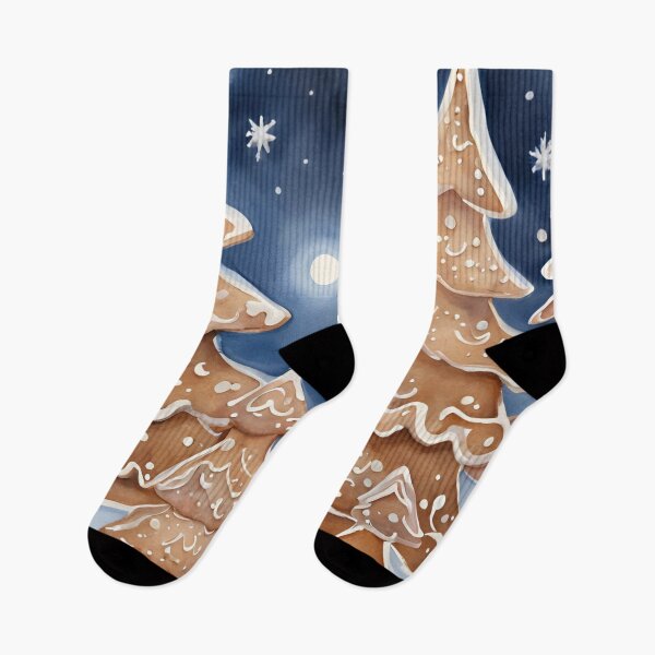 Item preview, Christmas Gingerbread Trees Watercolor Design designed and sold by Tammy Marie Russell.