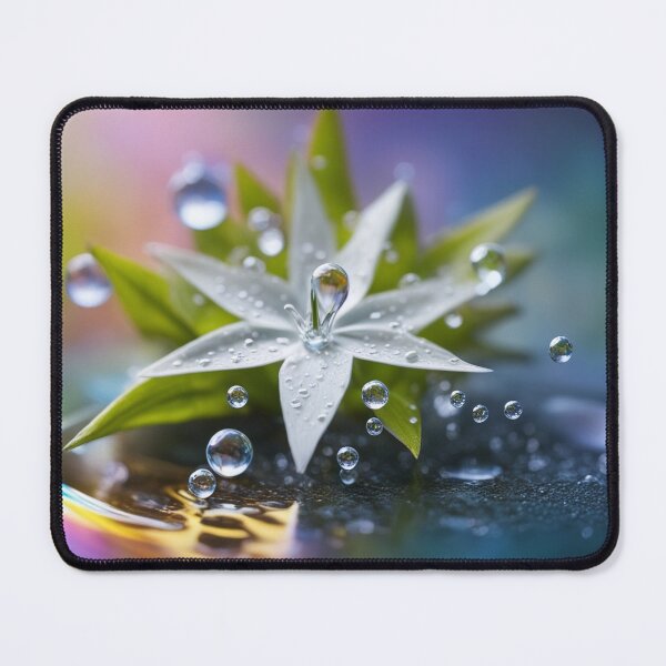 Item preview, White Stars in Water Drops Using Water Drop Refraction designed and sold by hjian8219.