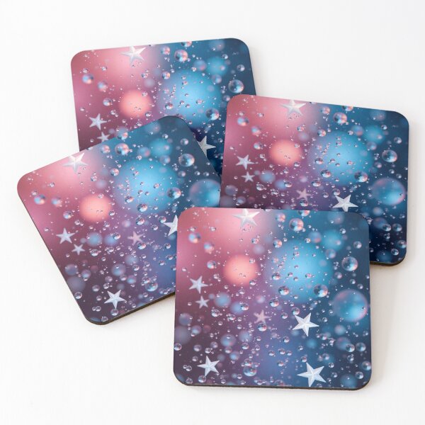 Item preview, White Stars in Water Drops Using Water Drop Refraction designed and sold by hjian8219.