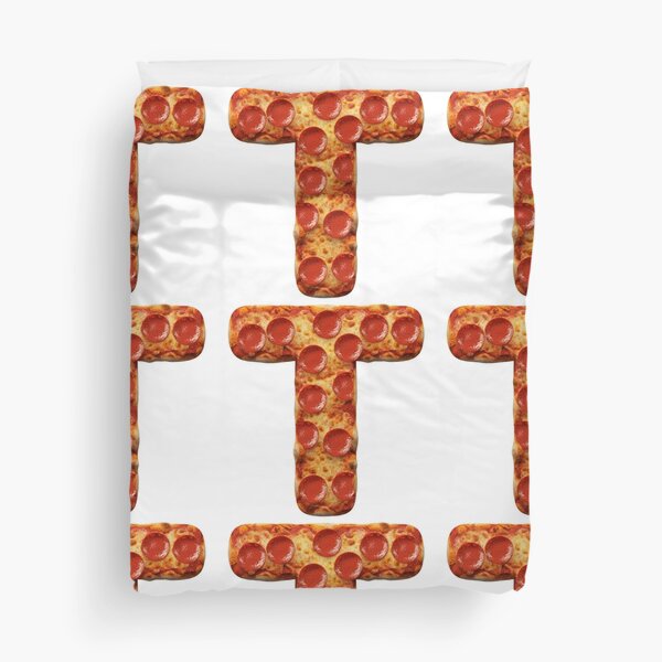 PIZZA LETTER T Duvet Cover