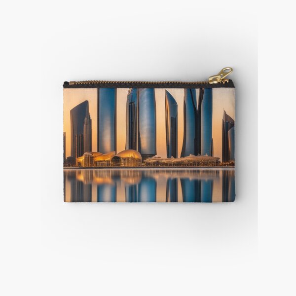 Item preview, Abu Dhabi Skyline and Etihad Towers at Sunset with Reflection designed and sold by hjian8219.