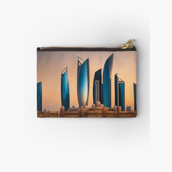 Item preview, Abu Dhabi Skyline and Etihad Towers at Sunset with Reflection designed and sold by hjian8219.