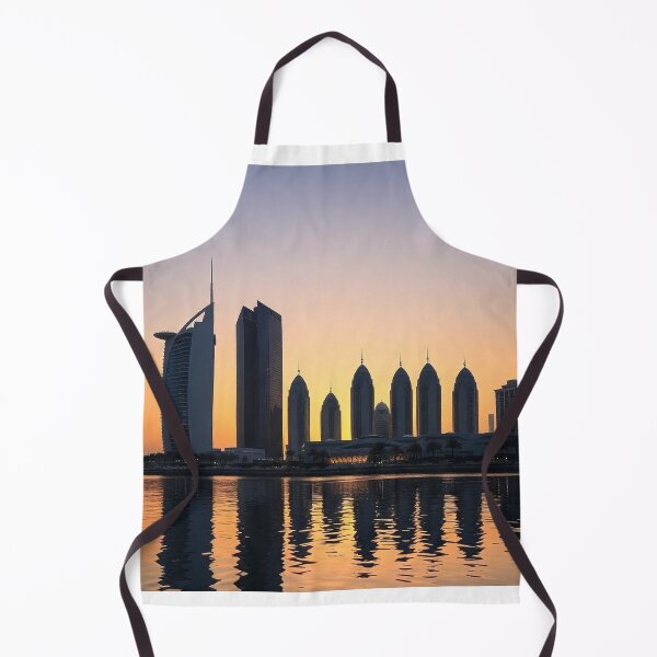 Item preview, Abu Dhabi Skyline and Etihad Towers at Sunset with Reflection designed and sold by hjian8219.