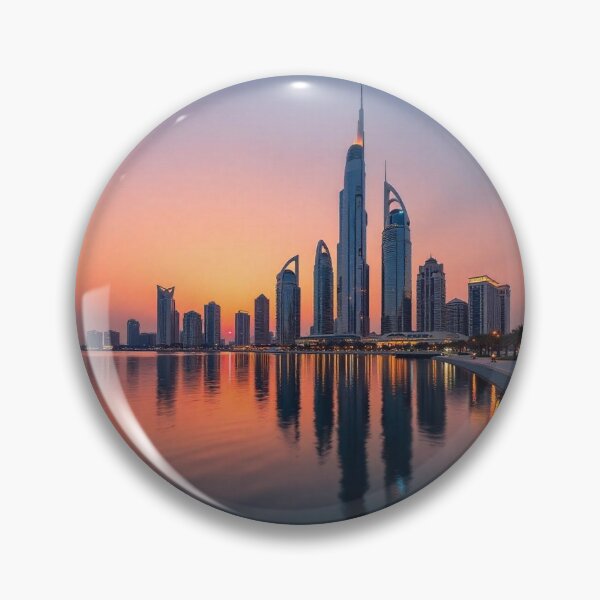 Item preview, Abu Dhabi Skyline and Etihad Towers at Sunset with Reflection designed and sold by hjian8219.