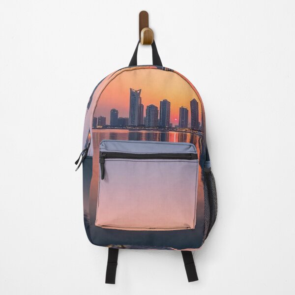 Item preview, Abu Dhabi Skyline and Etihad Towers at Sunset with Reflection designed and sold by hjian8219.