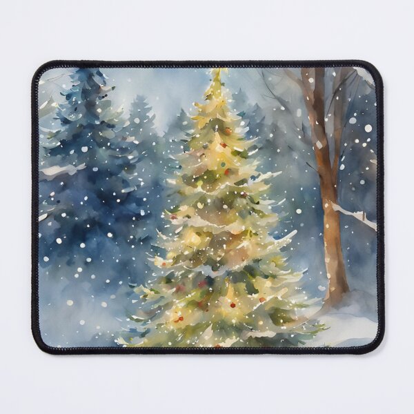 Item preview, Christmas Tree Forest Winter Scene Watercolor Design designed and sold by Tammy Marie Russell.