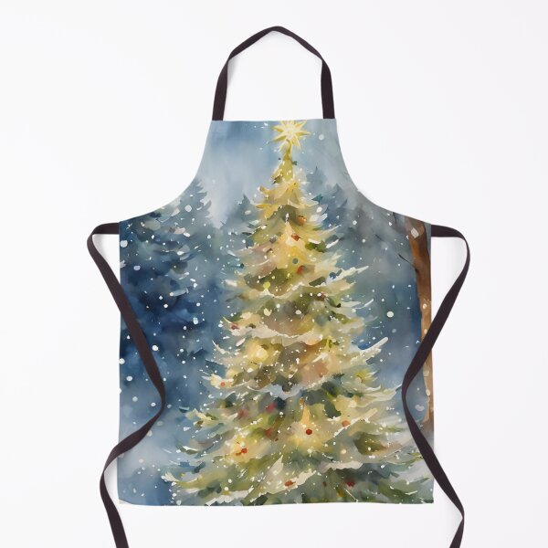 Item preview, Christmas Tree Forest Winter Scene Watercolor Design designed and sold by Tammy Marie Russell.