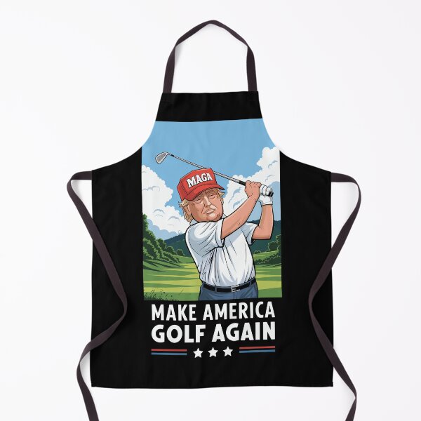Item preview, Trump golfing with MAGA hat Make America Golf Again designed and sold by PerkyParakeet.