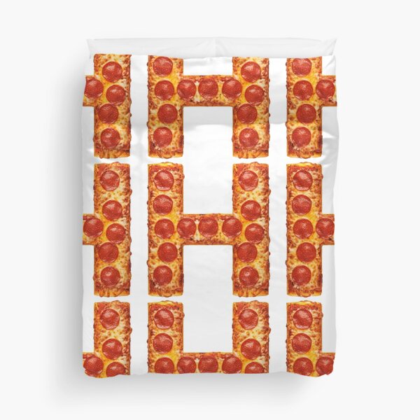 PIZZA LETTER H Duvet Cover