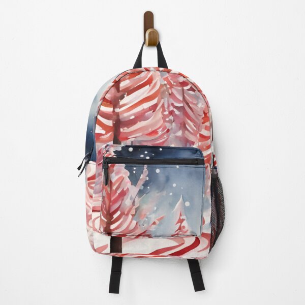 Artikelvorschau, Weihnachten Candy Cane Wald Winter Szene Aquarell Design entworfen und verkauft von Tammy Marie Russell.