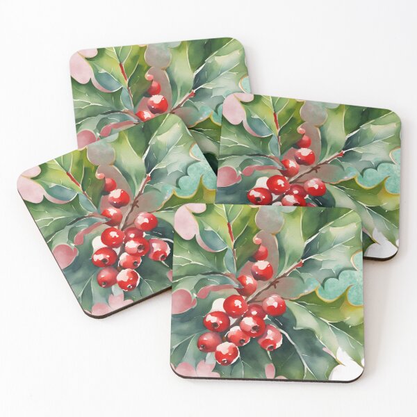 Item preview, Christmas Holly Watercolor Design designed and sold by Tammy Marie Russell.