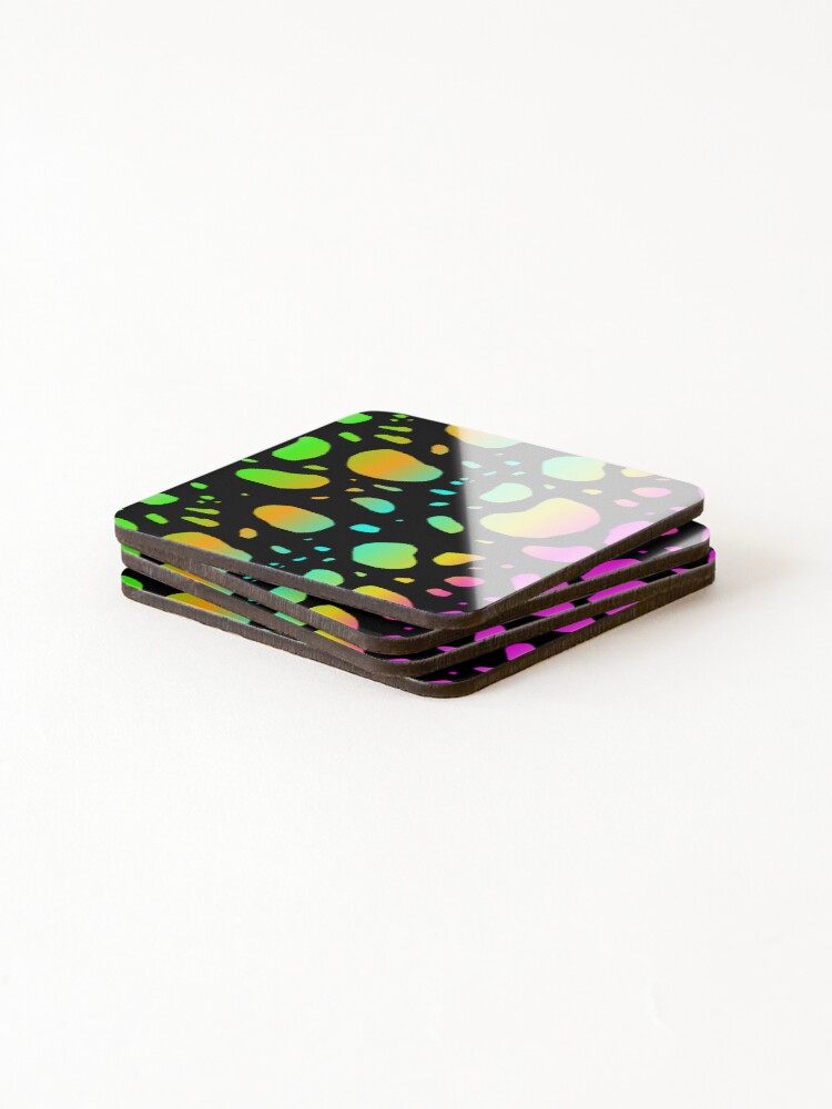 Thumbnail 4 of 5, Coasters (Set of 4), Neon Gradient Rocks designed and sold by FP-097.