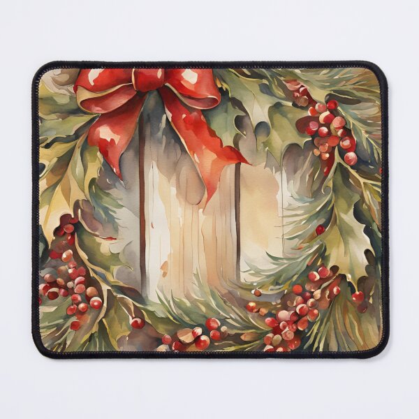 Item preview, Christmas Holly Wreath Watercolor Design designed and sold by Tammy Marie Russell.