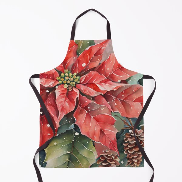 Item preview, Christmas Poinsettia Pine Cones Watercolor Design designed and sold by Tammy Marie Russell.