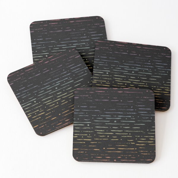 Item preview, Dot-Dash Distressed Pattern - Coal + Rainbow Sunset designed and sold by Irene Estelle.