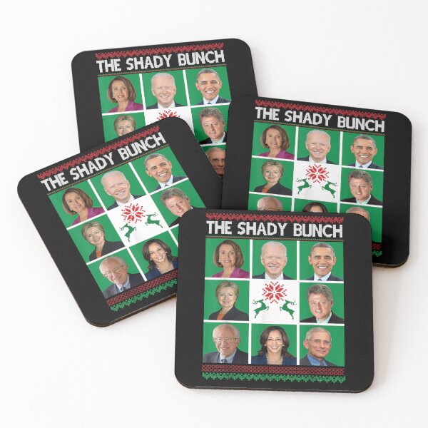 Item preview, The Shady Bunch Pelosi Biden Obama Kamala Ugly Christmas designed and sold by hargisnamocho.