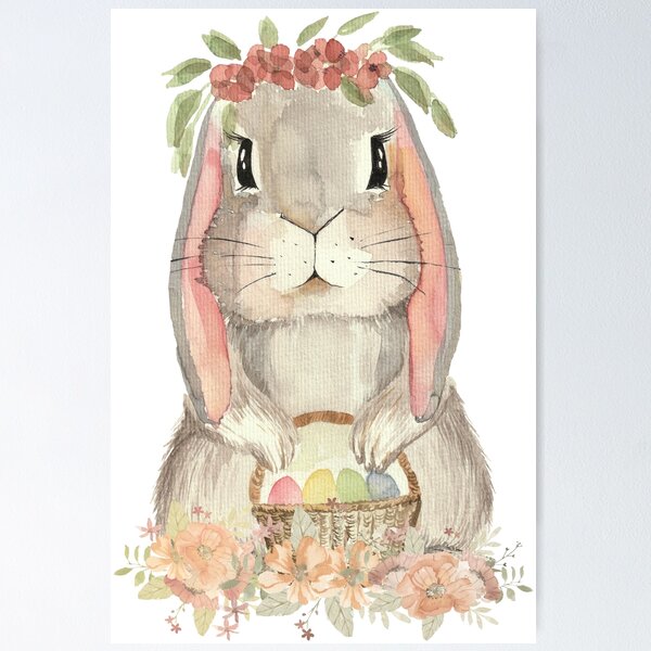 Item preview,  Vintage Rabbit Among Blooms designed and sold by Shinhobby.