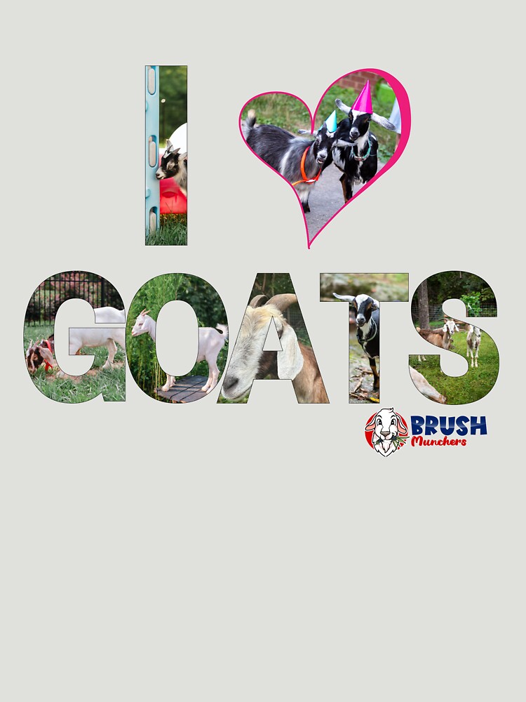 Thumbnail 7 of 7, Essential T-Shirt, I Love Goats designed and sold by BrushMunchers.