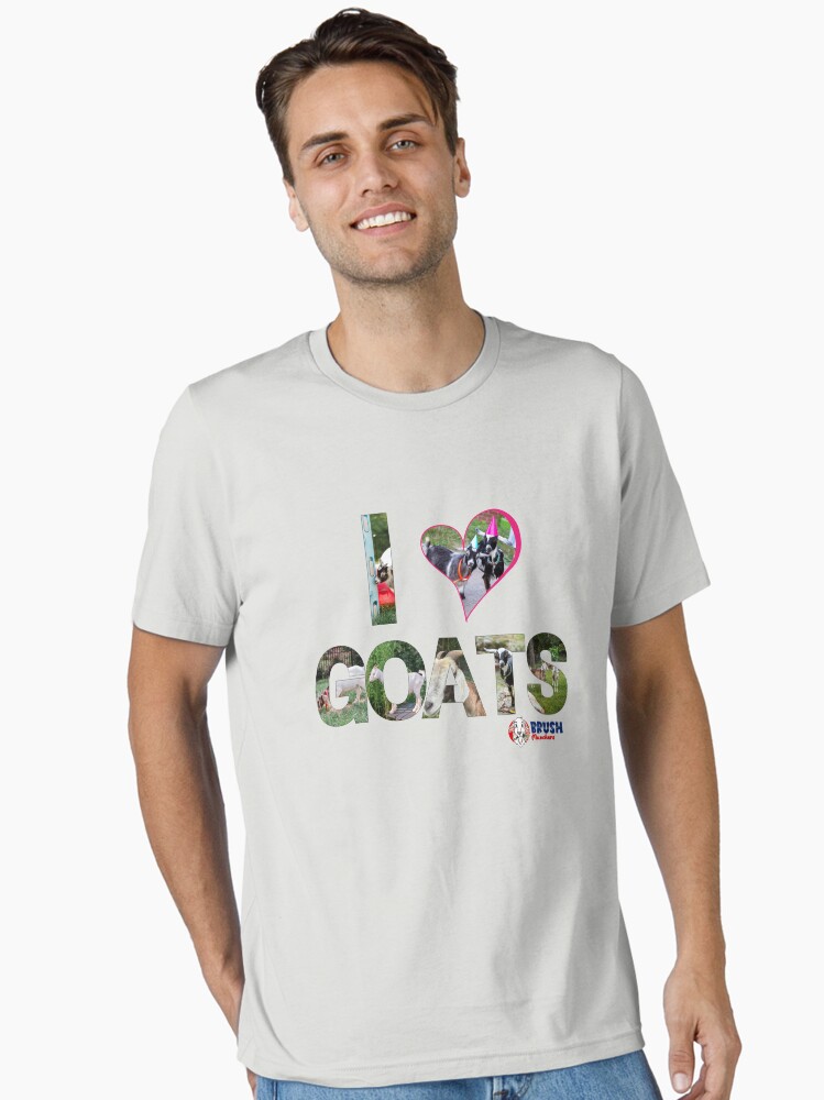 Thumbnail 1 of 7, Essential T-Shirt, I Love Goats designed and sold by BrushMunchers.
