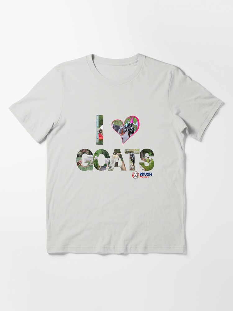 Thumbnail 3 of 7, Essential T-Shirt, I Love Goats designed and sold by BrushMunchers.