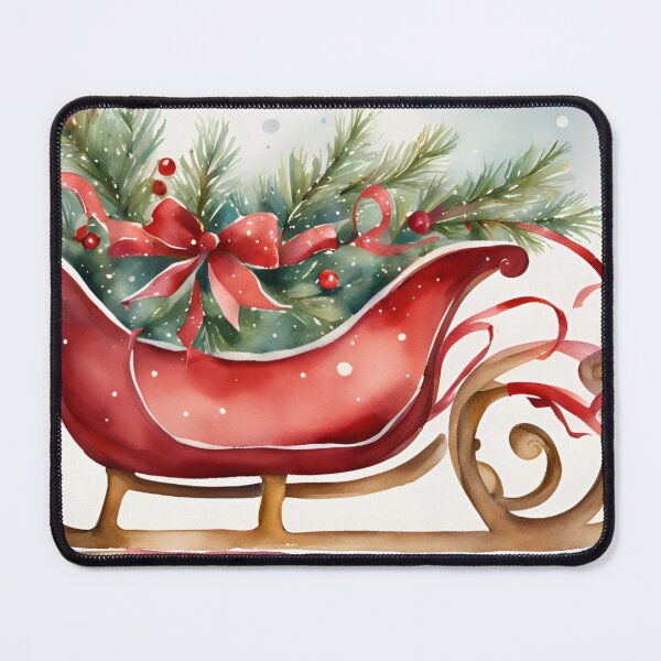 Item preview, Christmas Sleigh Watercolor Design designed and sold by Tammy Marie Russell.