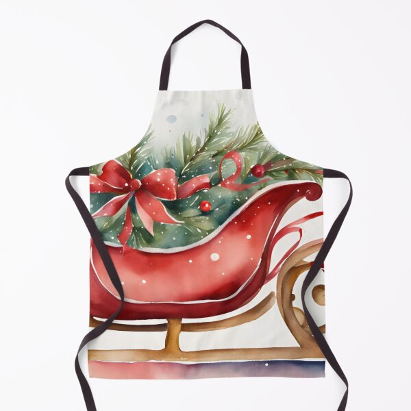 Item preview, Christmas Sleigh Watercolor Design designed and sold by Tammy Marie Russell.