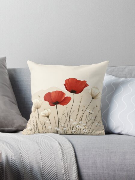 Aperçu de l'œuvre Coquelicots rouges en fleurs créée et vendue par DreamyLemons.