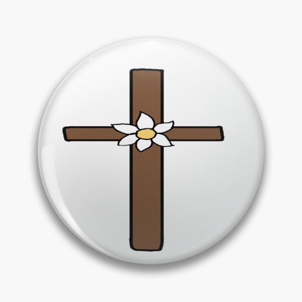 Item preview, Beautiful Brown Cross With White Flower designed and sold by Rainbowland123.