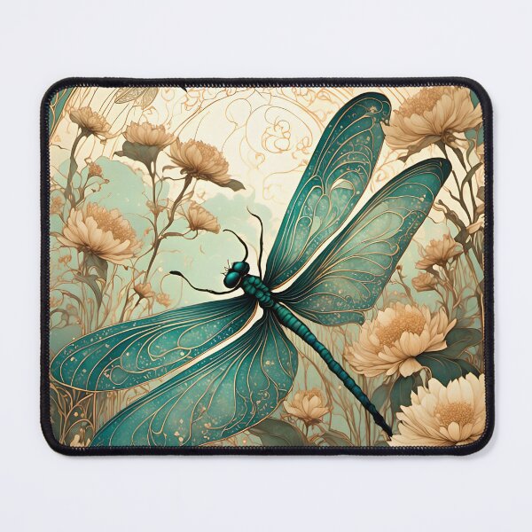 Item preview, Dragonfly Art Nouveau Painting designed and sold by druidwolfart.