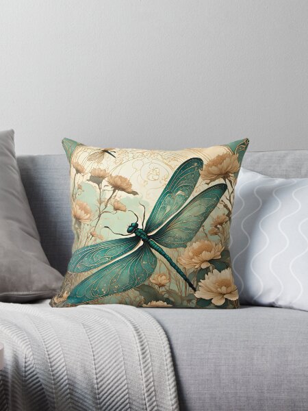Item preview, Dragonfly Art Nouveau Painting designed and sold by druidwolfart.