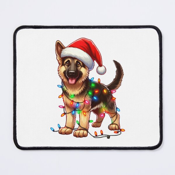 Artikelvorschau, Deutscher Schäferhund Weihnachten entworfen und verkauft von doodIllustrate.