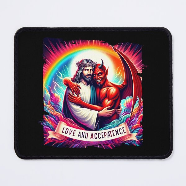 Item preview, Jesus and Lucifer Embracing – "Love and Acceptance" Illustration designed and sold by Hungry-Murphy.