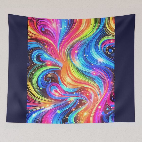 Item preview, Radiant Flow - Dance of Vibrant Waves designed and sold by WheelieGdArt.