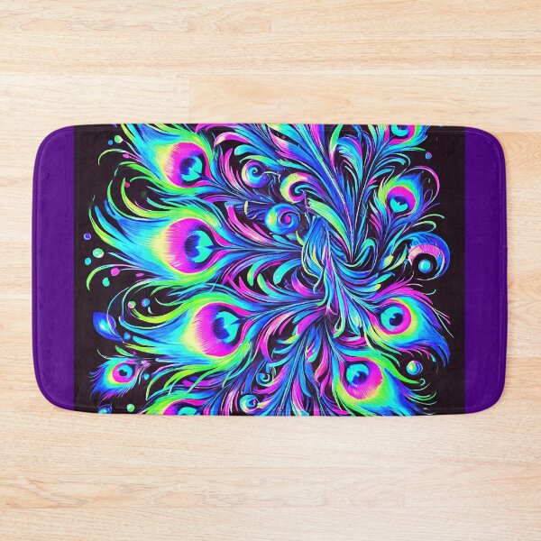 Item preview, Neon Majesty - Illuminated Peacock Feathers designed and sold by WheelieGdArt.