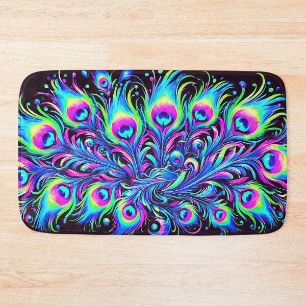 Item preview, Neon Majesty - Illuminated Peacock Feathers II designed and sold by WheelieGdArt.
