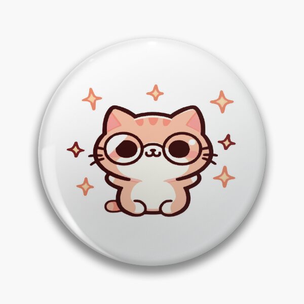 Item preview, Nerd cat, cute cat in kawaii chibi style wearing glasses designed and sold by AdrianMDesigns.