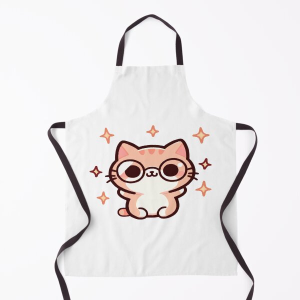 Item preview, Nerd cat, cute cat in kawaii chibi style wearing glasses designed and sold by AdrianMDesigns.