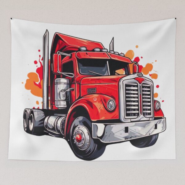 Item preview, Red Truck – Vintage Vehicle Art and Classic  designed and sold by BubbleSpy.