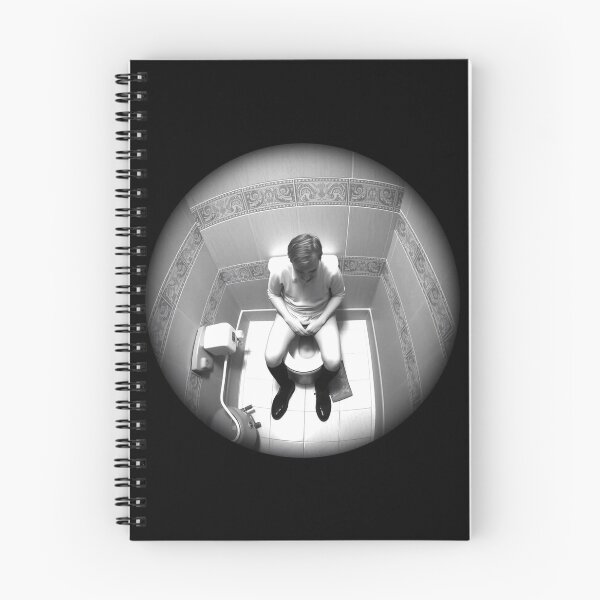 Item preview, Man Spied on While Sitting on Toilet – Funny Bathroom Illustration designed and sold by Hungry-Murphy.